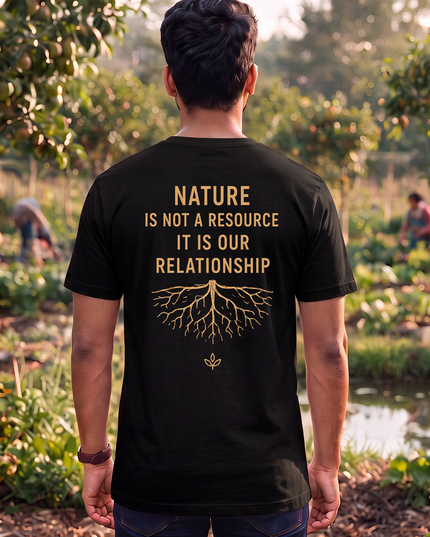 Work With Nature Not Against It Graphic Classic Crew T-Shirt