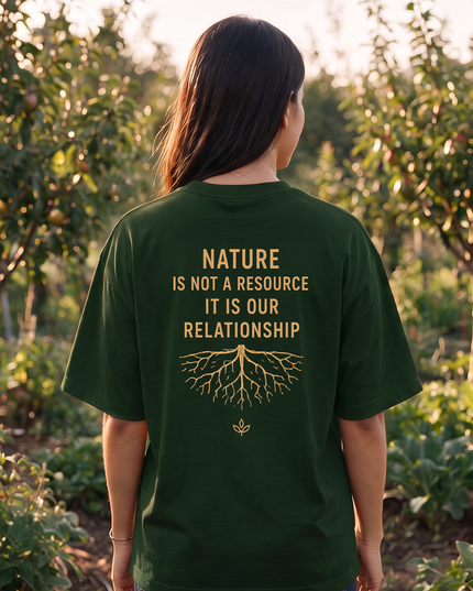 Work With Nature Not Against It Graphic Oversized Women's Classic T-Shirt