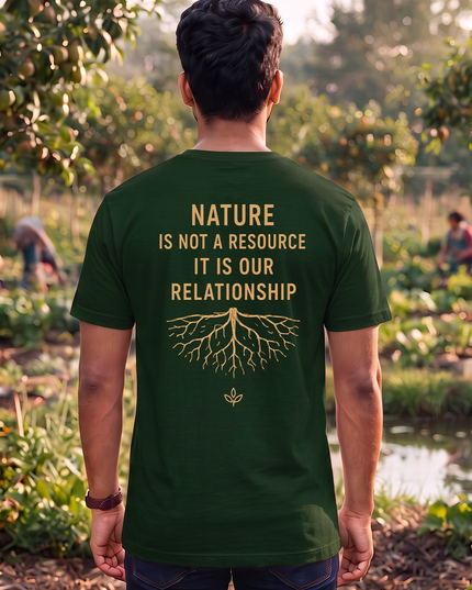 Work With Nature Not Against It Graphic Classic Crew T-Shirt