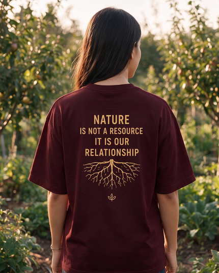 Work With Nature Not Against It Graphic Oversized Women's Classic T-Shirt
