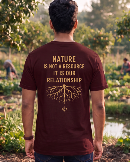 Work With Nature Not Against It Graphic Classic Crew T-Shirt