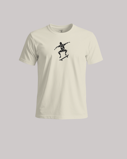 Geometric Skateboarder Graphic Unisex Classic Crew T-Shirt