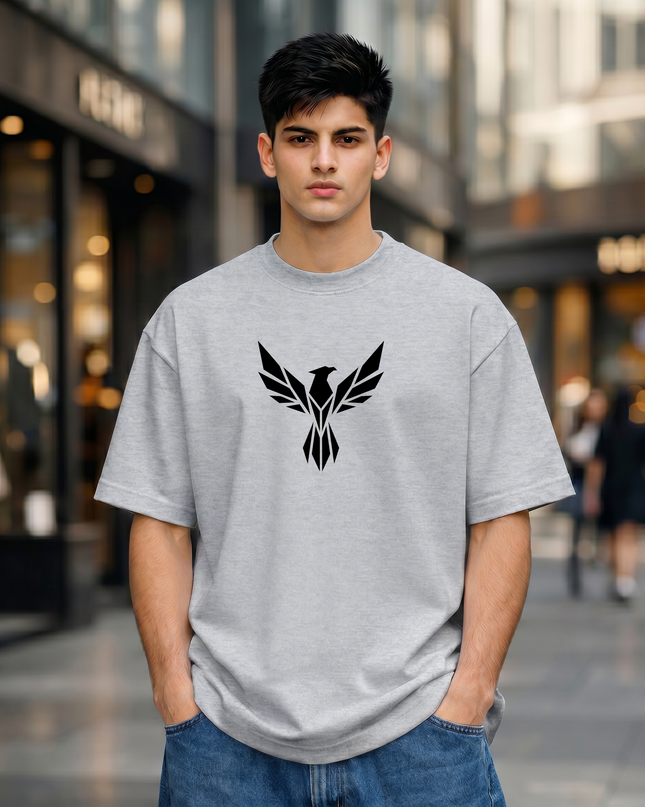 Geometric Phoenix Oversized Classic T-Shirt