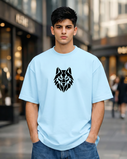 Geometric Wolf Oversized Classic T-Shirt