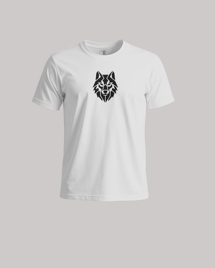 Geometric Wolf Head Graphic Unisex Classic Crew T-Shirt