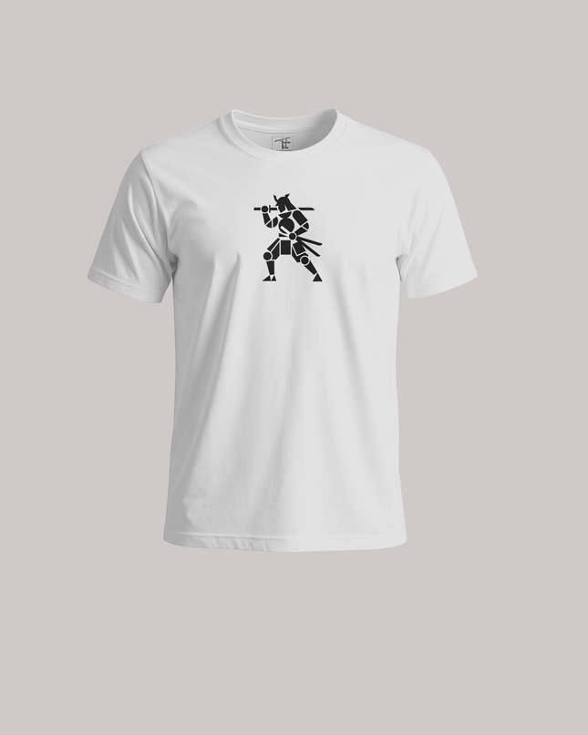 Geometric Samurai Warrior Graphic Unisex Classic Crew T-Shirt