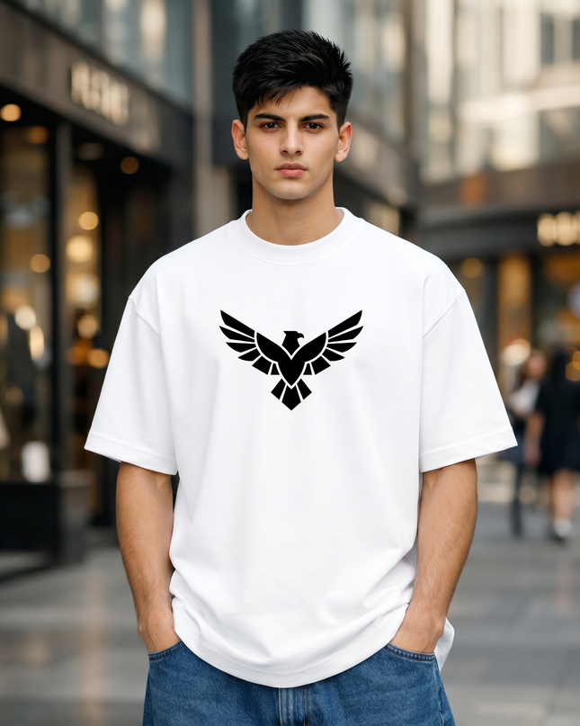 Geometric Eagle Oversized Classic T-Shirt