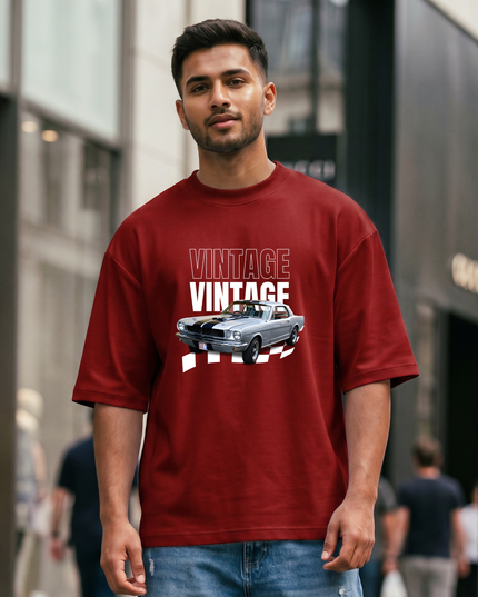 Vintage Racing Unisex Oversized Classic T-Shirt