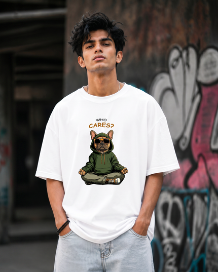 Who Cares Graphic Unisex Oversized Classic T-Shirt