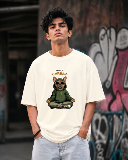 Who Cares Graphic Unisex Oversized Classic T-Shirt