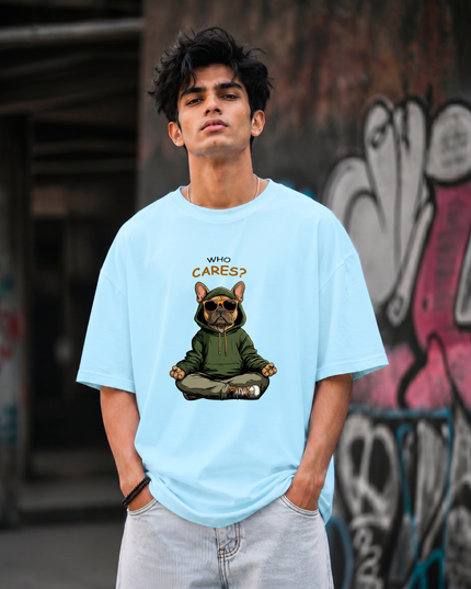 Who Cares Graphic Unisex Oversized Classic T-Shirt