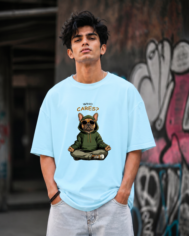 Who Cares Graphic Unisex Oversized Classic T-Shirt
