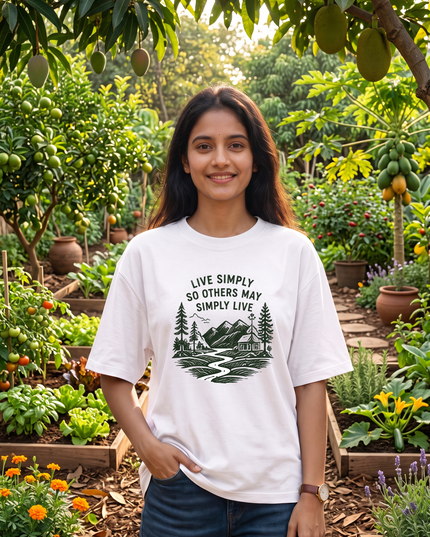 Live Simply So Others May Simply Live Oversized Women's Classic T-Shirt