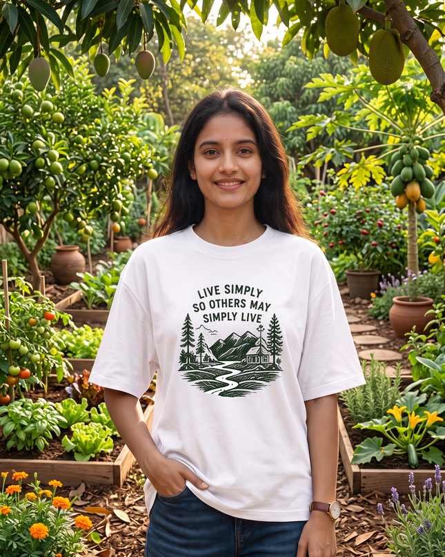Live Simply So Others May Simply Live Oversized Women's Classic T-Shirt
