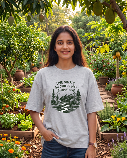 Live Simply So Others May Simply Live Oversized Women's Classic T-Shirt