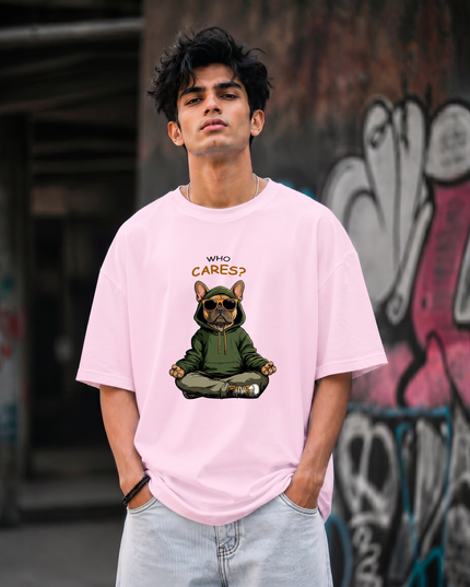 Who Cares Graphic Unisex Oversized Classic T-Shirt