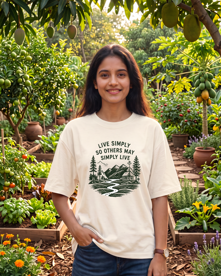Live Simply So Others May Simply Live Oversized Women's Classic T-Shirt