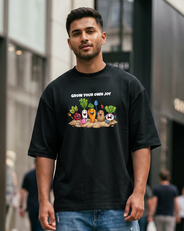 Grow Your Own Joy Graphic Unisex Oversized Classic T-Shirt