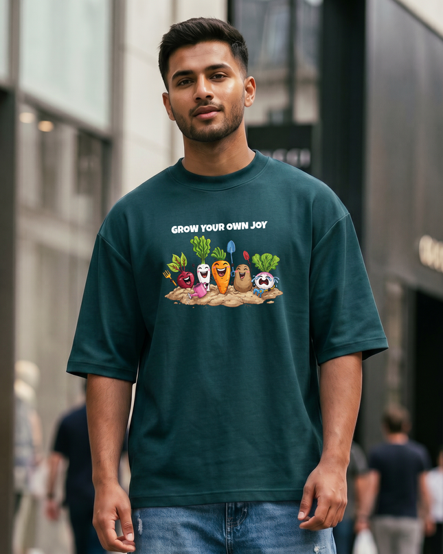 Grow Your Own Joy Graphic Unisex Oversized Classic T-Shirt