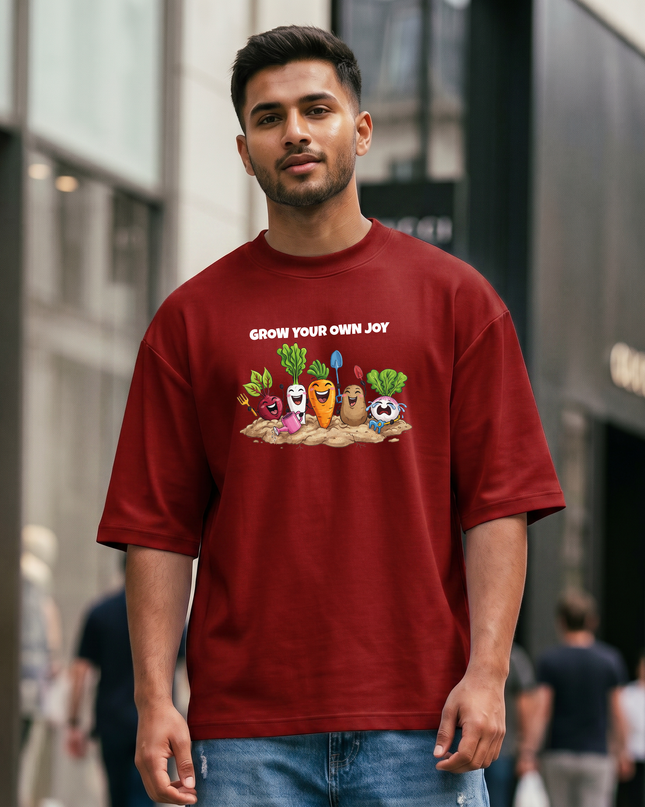 Grow Your Own Joy Graphic Unisex Oversized Classic T-Shirt