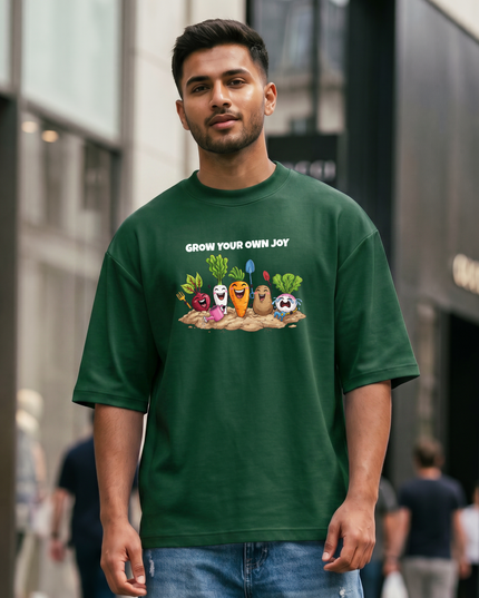 Grow Your Own Joy Graphic Unisex Oversized Classic T-Shirt