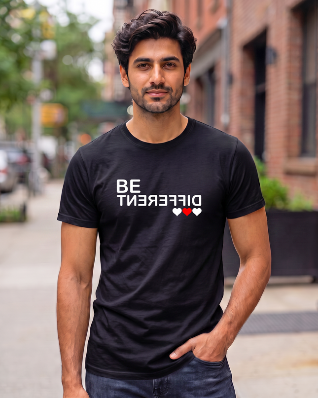 Be Different Stylish Men's Classic Crew T-Shirt