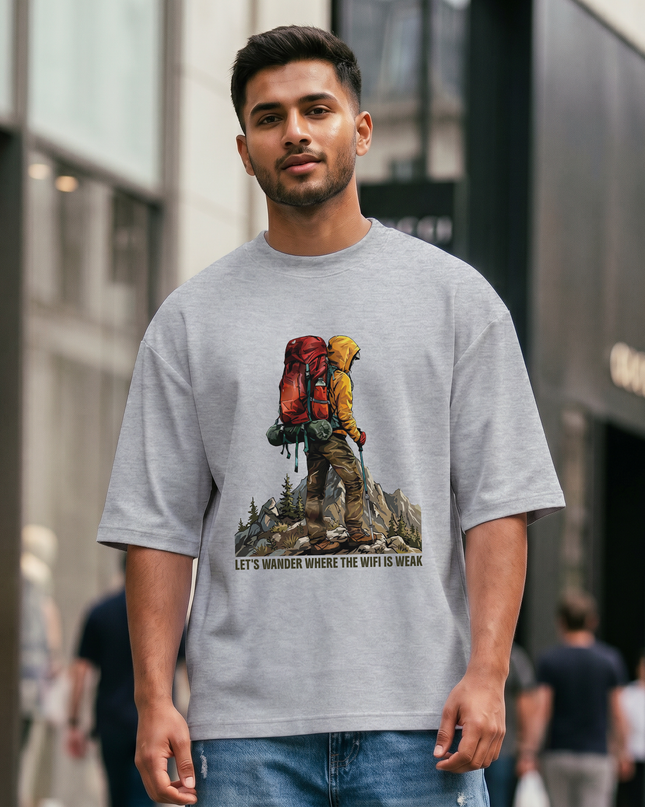 Let's Wander Where the Wifi Is Weak Oversized Classic T-Shirt