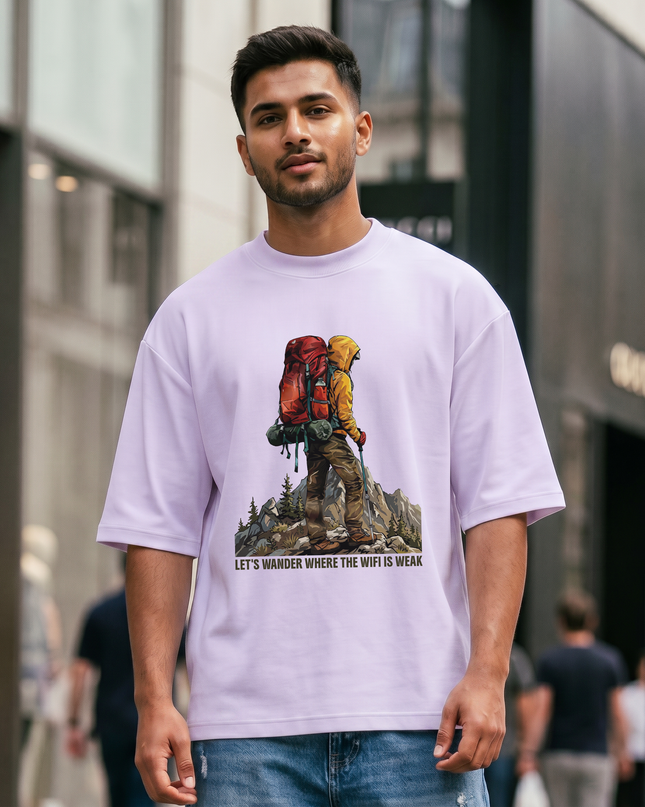 Let's Wander Where the Wifi Is Weak Oversized Classic T-Shirt