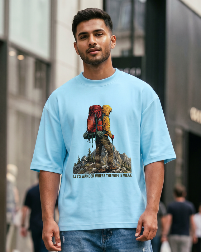 Let's Wander Where the Wifi Is Weak Oversized Classic T-Shirt