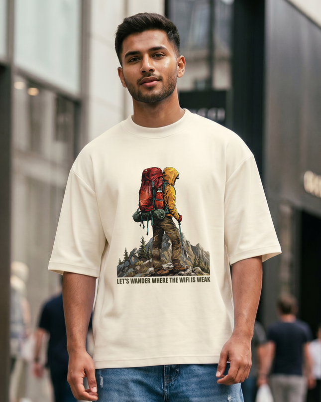 Let's Wander Where the Wifi Is Weak Oversized Classic T-Shirt