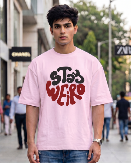 Stay Weird Graphic Unisex Oversized Classic T-Shirt