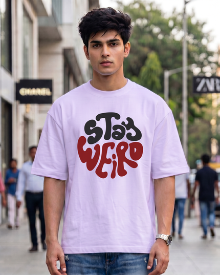 Stay Weird Graphic Unisex Oversized Classic T-Shirt