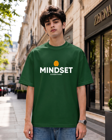 Mindset Is Everything Print Oversized Classic T-Shirt