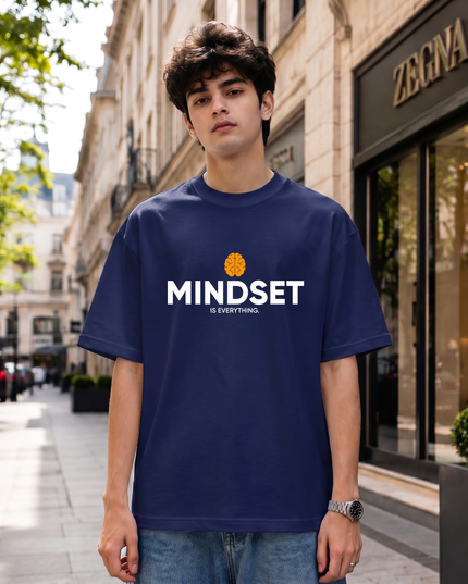 Mindset Is Everything Print Oversized Classic T-Shirt