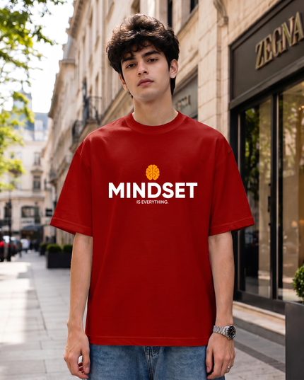 Mindset Is Everything Print Oversized Classic T-Shirt