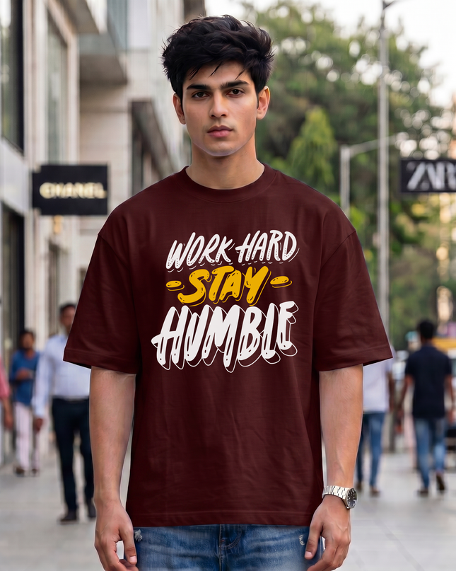 Work Hard Stay Humble Unisex Oversized Classic T-Shirt
