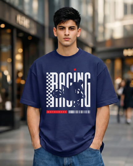 Racing Motocross Unisex Oversized Classic T-Shirt
