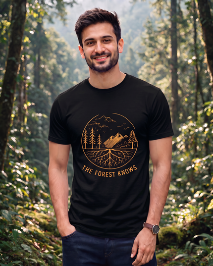 The Forest Knows Graphic Classic Crew T-Shirt