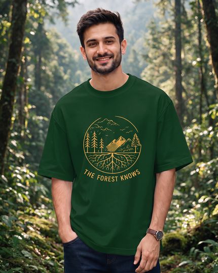 The Forest Knows Graphic Oversized Classic T-Shirt