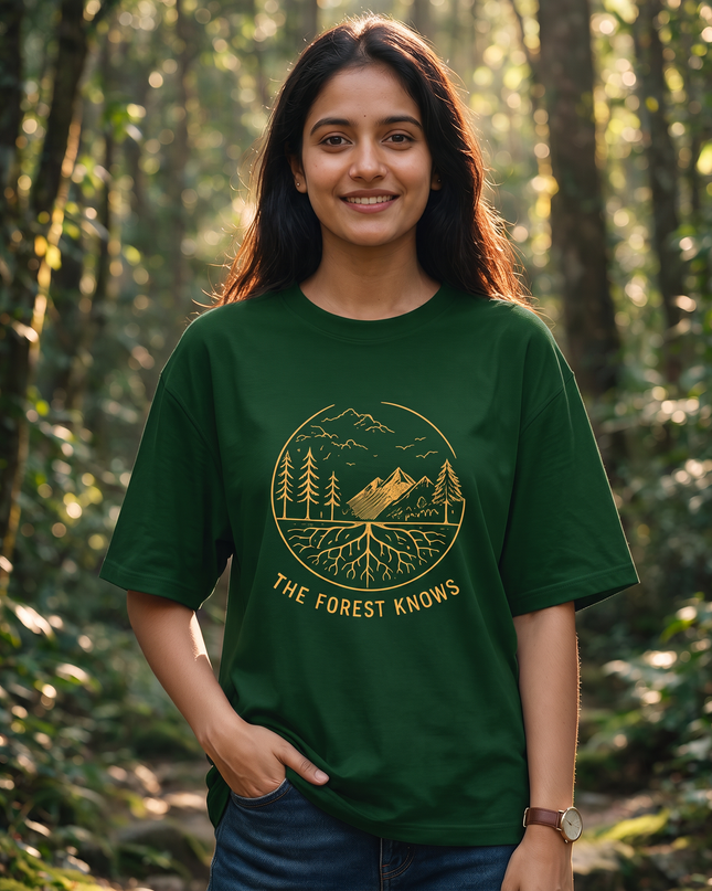 The Forest Knows Graphic Oversized Women's Classic T-Shirt