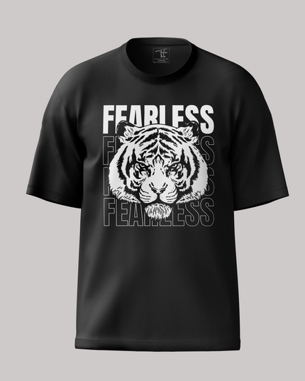 Fearless Tiger Graphic Unisex Oversized Classic T-Shirt