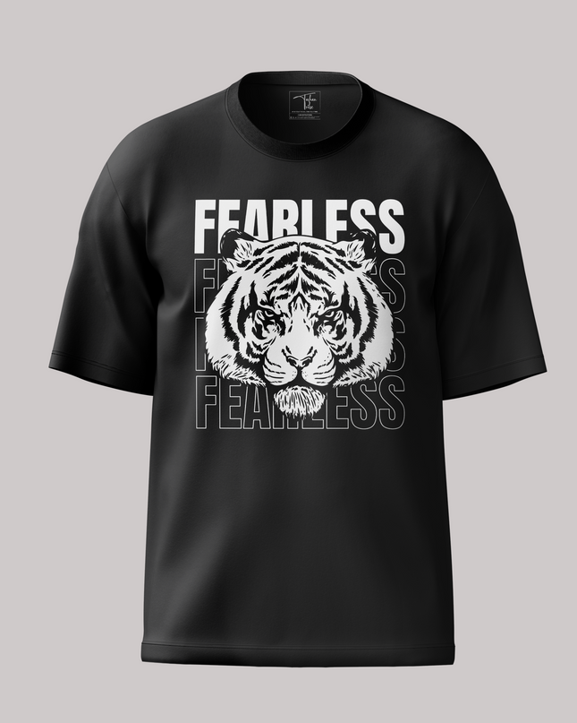 Fearless Tiger Graphic Unisex Oversized Classic T-Shirt