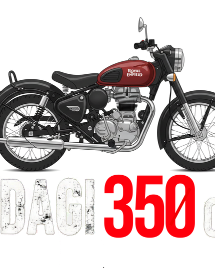 Zindagi 350cc Ki Print Unisex Oversized Classic T-Shirt