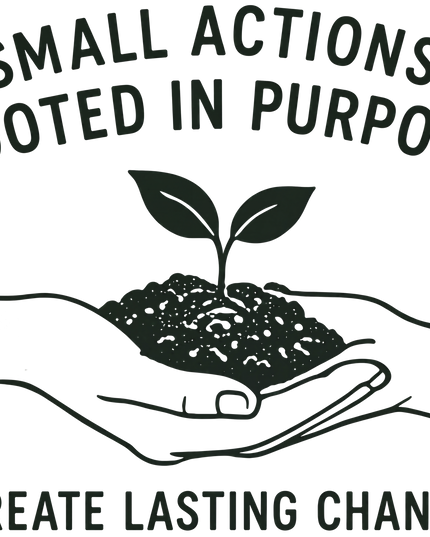 Small Actions Rooted in Purpose Graphic Oversized Classic T-Shirt
