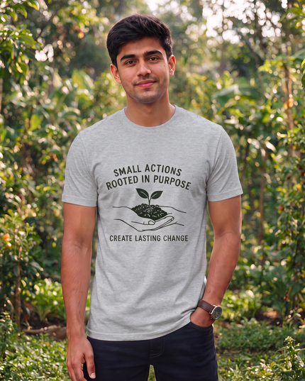 Small Actions Rooted in Purpose Graphic Classic Crew T-Shirt