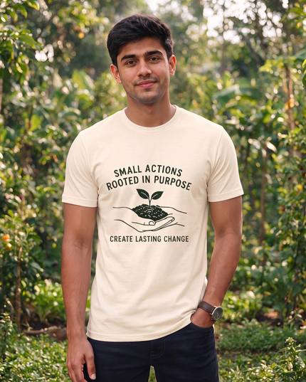 Small Actions Rooted in Purpose Graphic Classic Crew T-Shirt