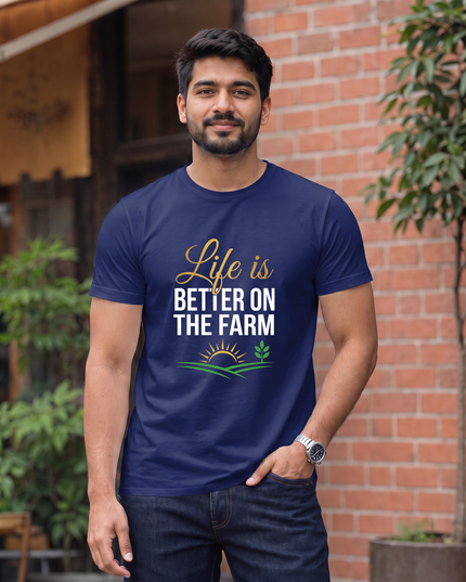 Life Is Better on the Farm Graphic Classic Crew T-Shirt