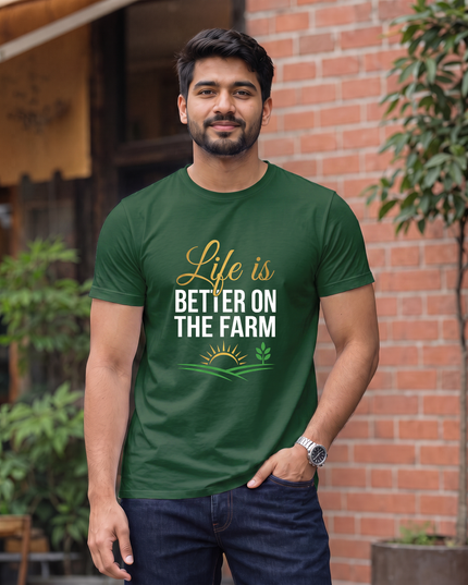 Life Is Better on the Farm Graphic Classic Crew T-Shirt