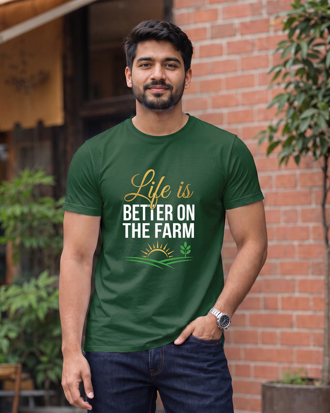 Life Is Better on the Farm Graphic Classic Crew T-Shirt