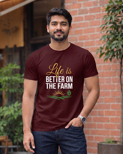 Life Is Better on the Farm Graphic Classic Crew T-Shirt